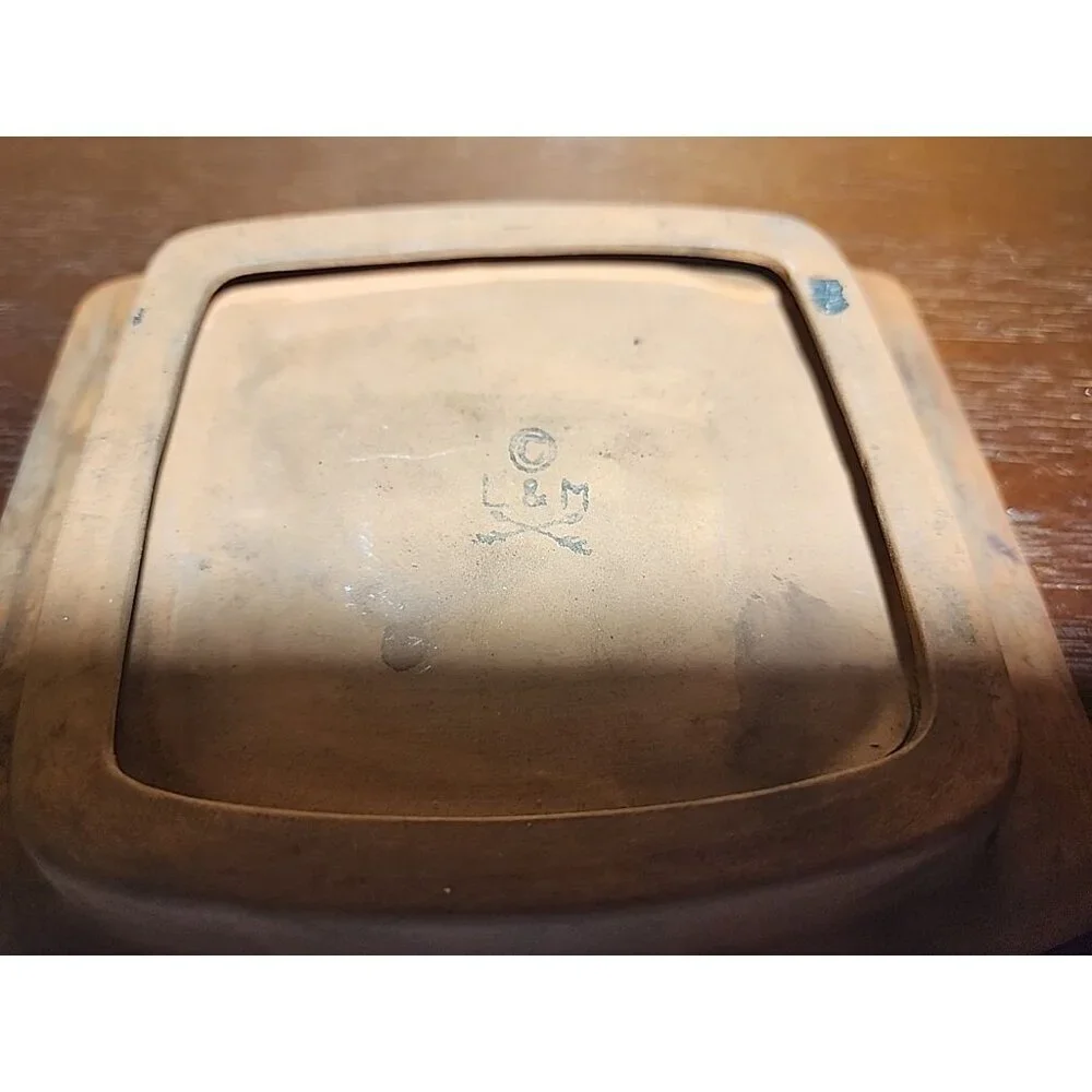 Lipper & Mann Creations Ceramic Barrel Cheese Keeper & Serving Dish Mid Century